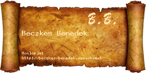 Beczkes Benedek névjegykártya